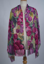 VIC Cotton Modal Digital Print Scarf for Women | Digital Print Designer Stole | Soft Lightweight Luxury Wrap | Premium Silk Modal Blend | 55 x 170 cm | VIC-SM-DP5517 (Vibrant grape)