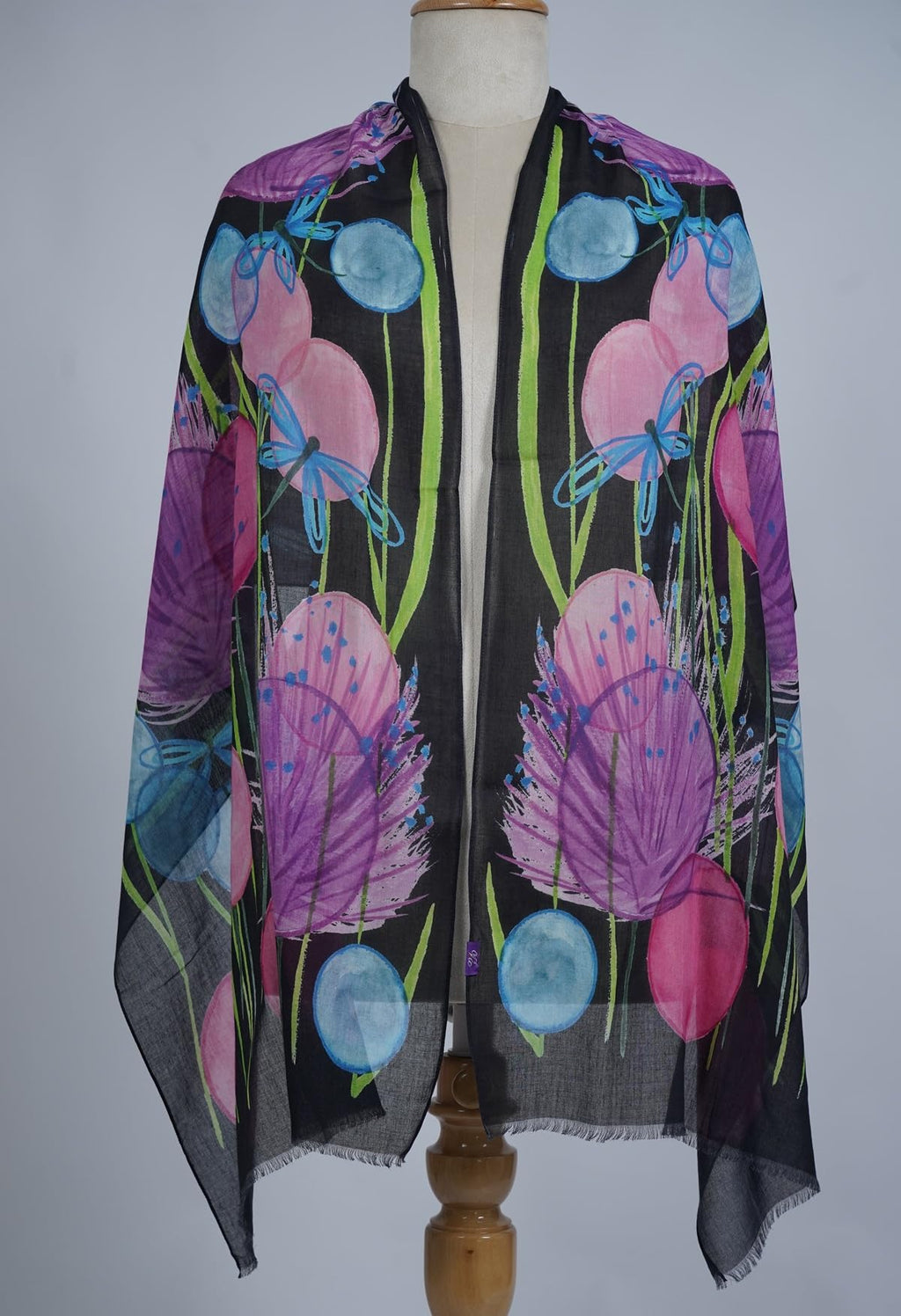 VIC Cotton Modal Digital Print Scarf for Women | Digital Print Designer Stole | Soft Lightweight Luxury Wrap | Premium Silk Modal Blend | 55 x 170 cm | VIC-SM-DP5517 (Floral Details)