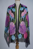 VIC Cotton Modal Digital Print Scarf for Women | Digital Print Designer Stole | Soft Lightweight Luxury Wrap | Premium Silk Modal Blend | 55 x 170 cm | VIC-SM-DP5517 (Floral Details)
