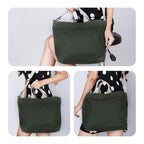 Sangra Women's Canvas Tote Handbag - Versatile Casual Shoulder & Crossbody Work Sling Bag (Dark Olive)
