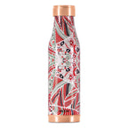 MILTON Copper Charge Design Water Bottle, 850 ml, Crafted | Lacquer Coating, Curved bottle | Diwali | Festive | Gifting | Yoga | Home | Kitchen | Vedic