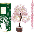 Crocon Rose Quartz Chakra Tree of Life, Crystal Tree - Handmade Gemstone Tree, Feng Shui Tree, Crystal Decoration, Artificial Tree, Spiritual Gift, Money Tree Bonsai, Rose Quartz Tumble Hanging