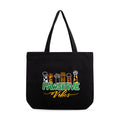 SKAPADORO Canvas Big Zip Handbag Tote,100% Cotton, Inner pocket, Unisex Embroidered Comfortable Bag for Travel Office Beach Shopping, Easy to Wash Trendy Everyday Shoulder Bag (Pawsitive Vibes)