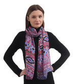EH 100% Pure Mulberry Silk Scarf for Women, head scarf, neck scarf, hair scarf, digital printed long (22 X 72) (MC 4)