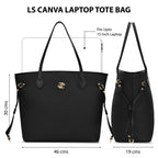 Lavie Signature Women's Canva 15 Inch Laptop Tote Handbag | Tote Bag for Work | Ladies purse | Stylish Shoulder Bag | Gift for Women