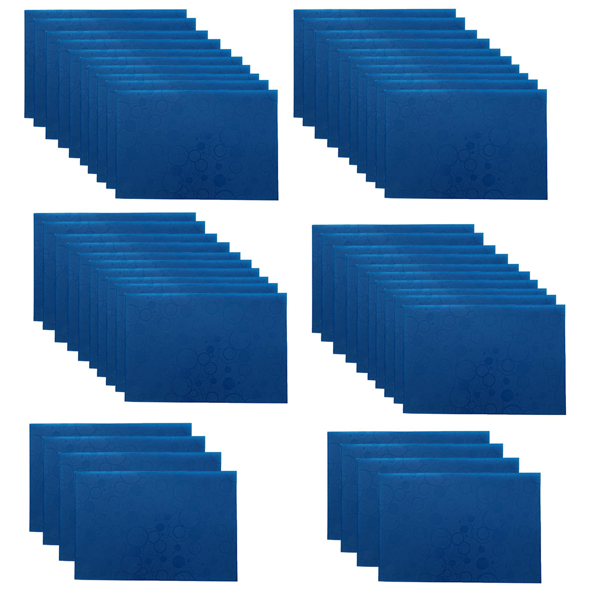 Kuber Industries Pack of 48 Fridge Mat | Circle Design Shelf Liner | Refrigerator Drawer Mat | Water Proof & Oilproof Shelf Mat | Multipurpose Mat | Blue Kafalo