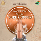 Zandu Copper Bottle (950ml): 100% Pure BPA-Free Water Bottle | Copper-Infused Water | Leak Proof | Office Use | Boosts Immunity | Supports Digestive & Liver Health | Ayurveda Inspired