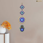 Artvibes Hamsa Hand Wooden Wall Hanging For Good Fortune For Home Decoration | Livingroom | Spiritual Decor Items | Wall Illustrations | Vastu Wall Art Prints | Ethnic Wall Decor | Gifts (WH_8509NV)