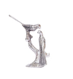 KridayKraft Love Birds Couple Kissing Sitting on Tree,Animal Showpiece for Home Decorative Statue, Gift for Boyfriend,Girlfriend,Wife,Husband,Friends,Happy Home Decoration Idol Showpiece (Silver)