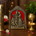 KridayKraft Radha Krishna with Cow on Thin Metal Frame with an antique finish so looks very beautiful and use for Table&Wall Hanging Decorative home&office,Gift Anniversaries,Birthday,New Year Gifts..