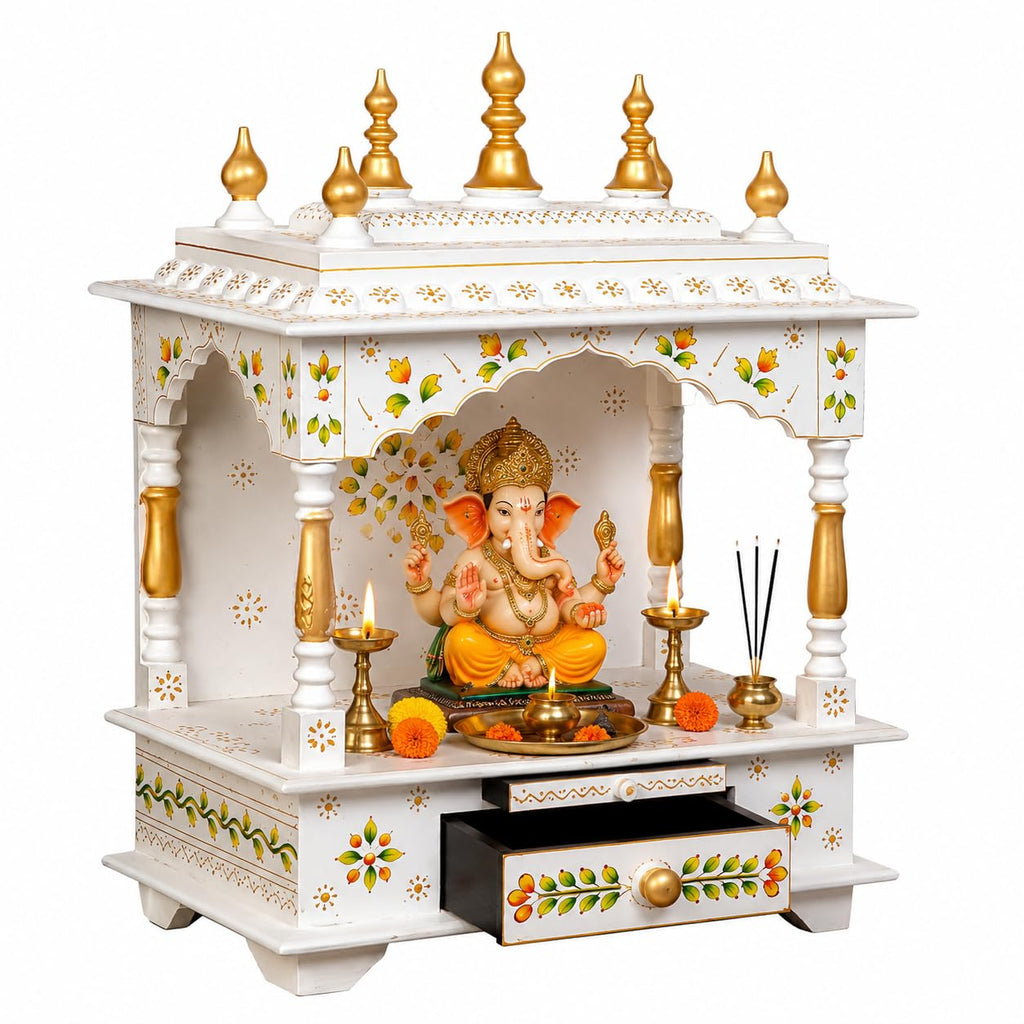 Kamdhenu Art and Craft Wooden Temple (WH Full 18)