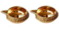 Prince Home Decor & Gifts Diwali Kuber Deepak Diya Oil Lamp for Puja Home Decor (Medium, Gold) - Set of 2