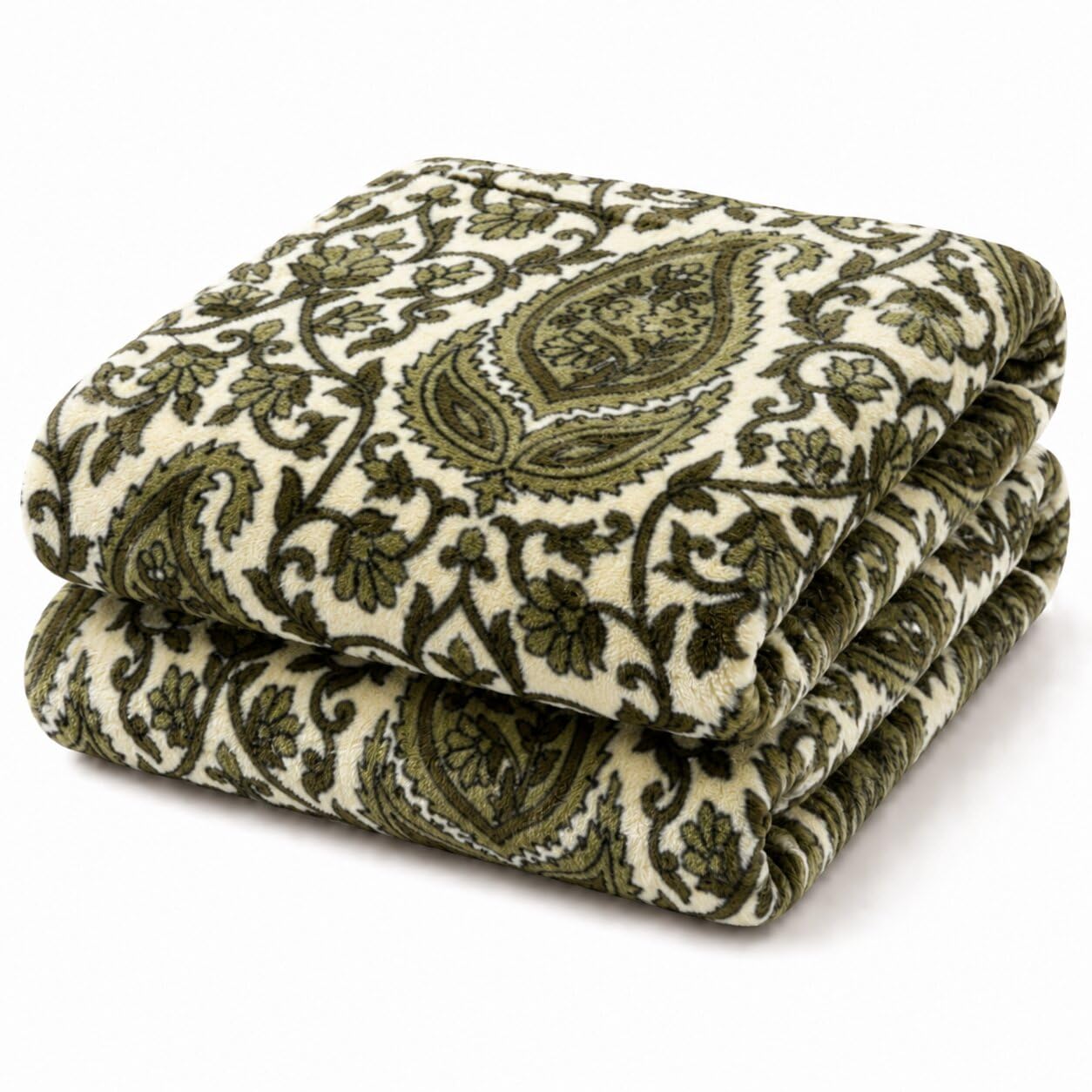 Rubru Leo Flannel AC Blanket | Ultra-Soft Lightweight Blanket for Year-Round Use | Warm, Cozy and Machine Washable (Royal Paisely, Single) Kafalo
