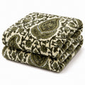 Rubru Leo Flannel AC Blanket | Ultra-Soft Lightweight Blanket for Year-Round Use | Warm, Cozy and Machine Washable, Royal Paisely, Double Kafalo