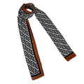 MORU Kyoto Urban Women's Monochrome Maze Scarf | Geometric Printed Stole & Soft Fashion Wrap | Lightweight Elegant Scarf