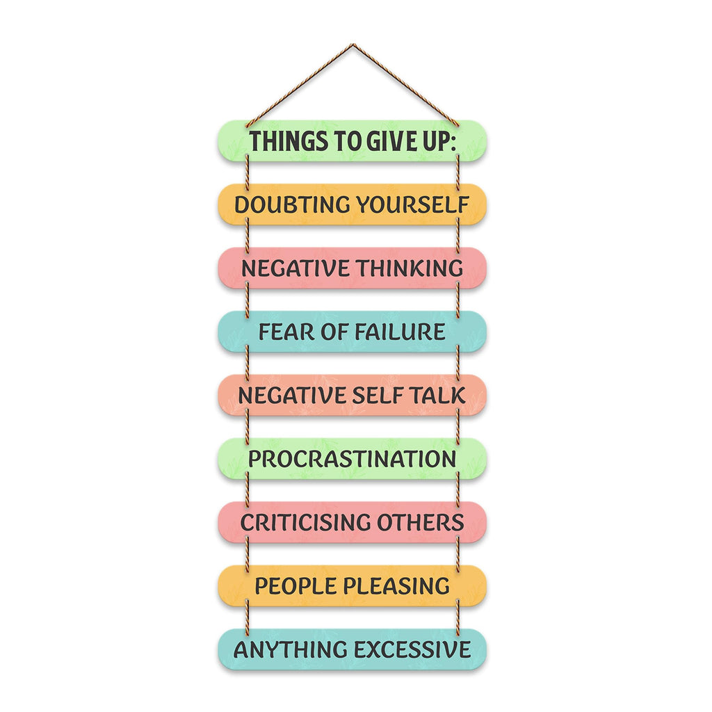 Artvibes Positive Quote Wall Hanging Wooden Art | Quotes Decor Item | Wall Accent | Office Wall Decoration Items | Inspirational Quotes Wall Art | Mdf Wall Decoration | Gift Items (WH_9302N)