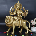 ARTVARKO Brass Durga Maa Sherawali MATA Devi Goddess Sitting on Lion Statue Idol for Home Décor Puja Temple Mandir Showpiece Gifts 17 Inch