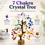 7 Chakra Crystal Bonsai, Tree of Life for Home Office Decor