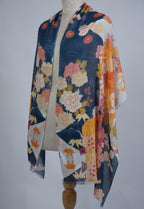 VIC Cotton Modal Digital Print Scarf for Women | Digital Print Designer Stole | Soft Lightweight Luxury Wrap | Premium Silk Modal Blend | 55 x 170 cm | VIC-SM-DP5517 (floral kimono)