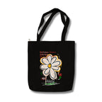 snapiq Cotton Canvas Tote Bag for Women and Girls 350 GSM Thick Fabric with Zipper | Black
