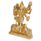 ARTVARKO Brass Kali MATA Murti Maha Kaali with Shiva Idol Adi Shakti Ma Mahakali Kalika Maa Statue 12 Inch Gold Color 1 Pcs.