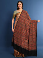 Pashmoda Women Gulsheren100% Fine Wool Sozni Hand Embroidered Shawl, Stole and Wrap, Kashmiri Pashmina Shawl, Heritage Luxury, Sustainable and Natural Fabric (Size 40x80)