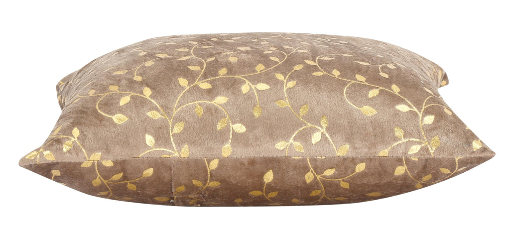 RD TREND Velvet Cushion Covers, 45 x 45 cm/18 x 18 inches,Pack of 2,250 TC, Back Zipper (Brown)