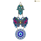 Artvibes Beautiful Butterfly Luck Prosperity Wooden Wall Hanging For Luck Properity For Home Decoration | Spiritual Decor Items | Wall Illustrations | Ethnic Wall Decor | Wall Art Print (WH_8503N)
