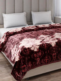 Monte Carlo Double Bed Heavy Winter Blanket (160 X 220) Roman 1 Ply Box Pack 550 GSM | 3 KG, (240x220 CM), Rust Kafalo