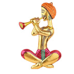 KridayKraft Metal Musical Man Set Multicolor Decor Your Home,Office Walls,Rajasthani Musicians showpiece Figurines, Gift Article...