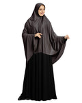 Mehar Hijab's Modest Women's Designed iCRA Feel Good Fabric ZAKIA HIJAB (Formal Grey, XX-Large)