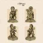 Shilpkala 3.5 Inch, Premium Brass Hanuman Ji Idol – Decorative Brass Items for Temple & Home, Spiritual Gift Item for Wedding & Farewell, Statue for Daily Worship (Coffee Antique Finish)