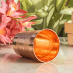 INDIAN ART VILLA Luxury Copper Glass Tumbler, Drinkware, 275 ML, Pack of 1