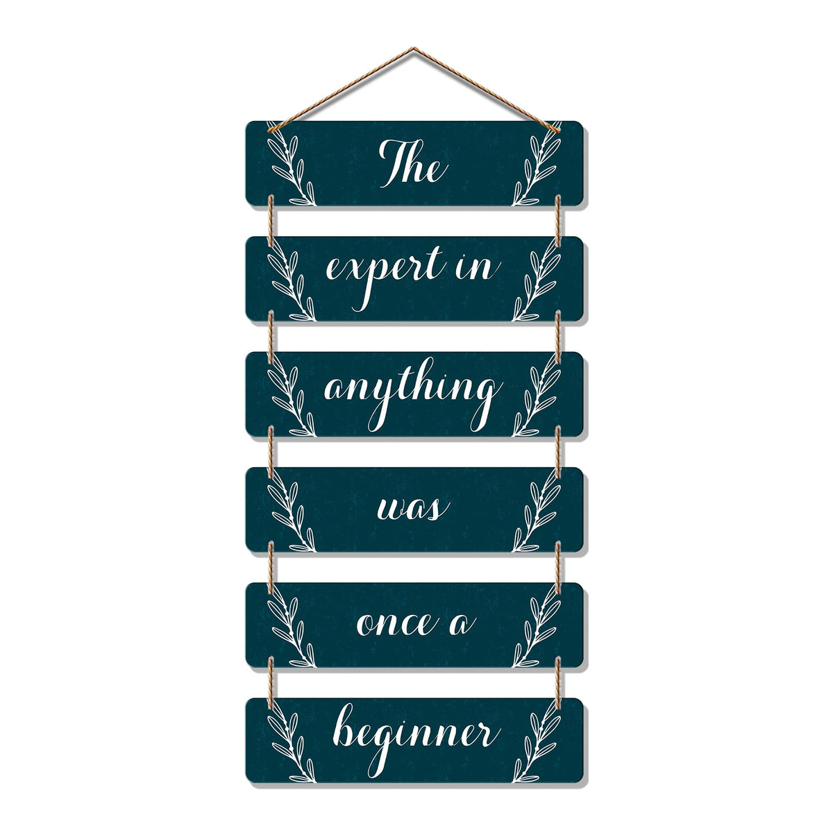 Artvibes Decorative Wall Hanging Wooden Art Decoration item for Living Room | Bedroom | Home Decor | Gifts | Quotes Decor Item | Wall Art For Hall | Mdf Wall Decoration, Set of 6 (WH_3244NR)