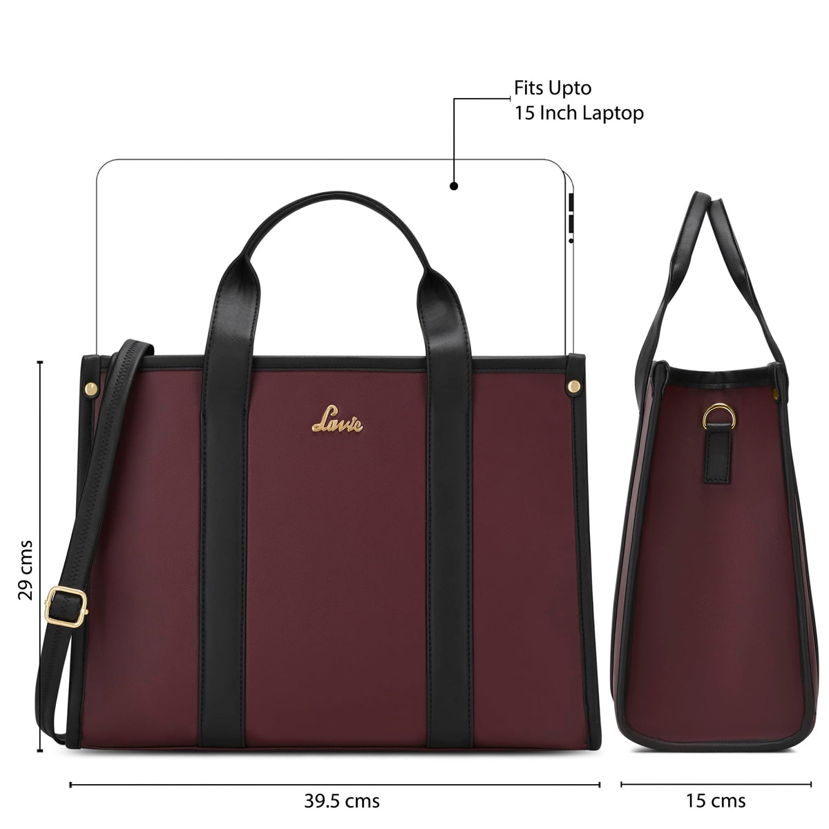 Lavie Women's Luxa Colourblock Pro 15 Inch Laptop Tote Handbag | Tote Bag for Work | Ladies Purse | Stylish Shoulder Bag | Gift for Women