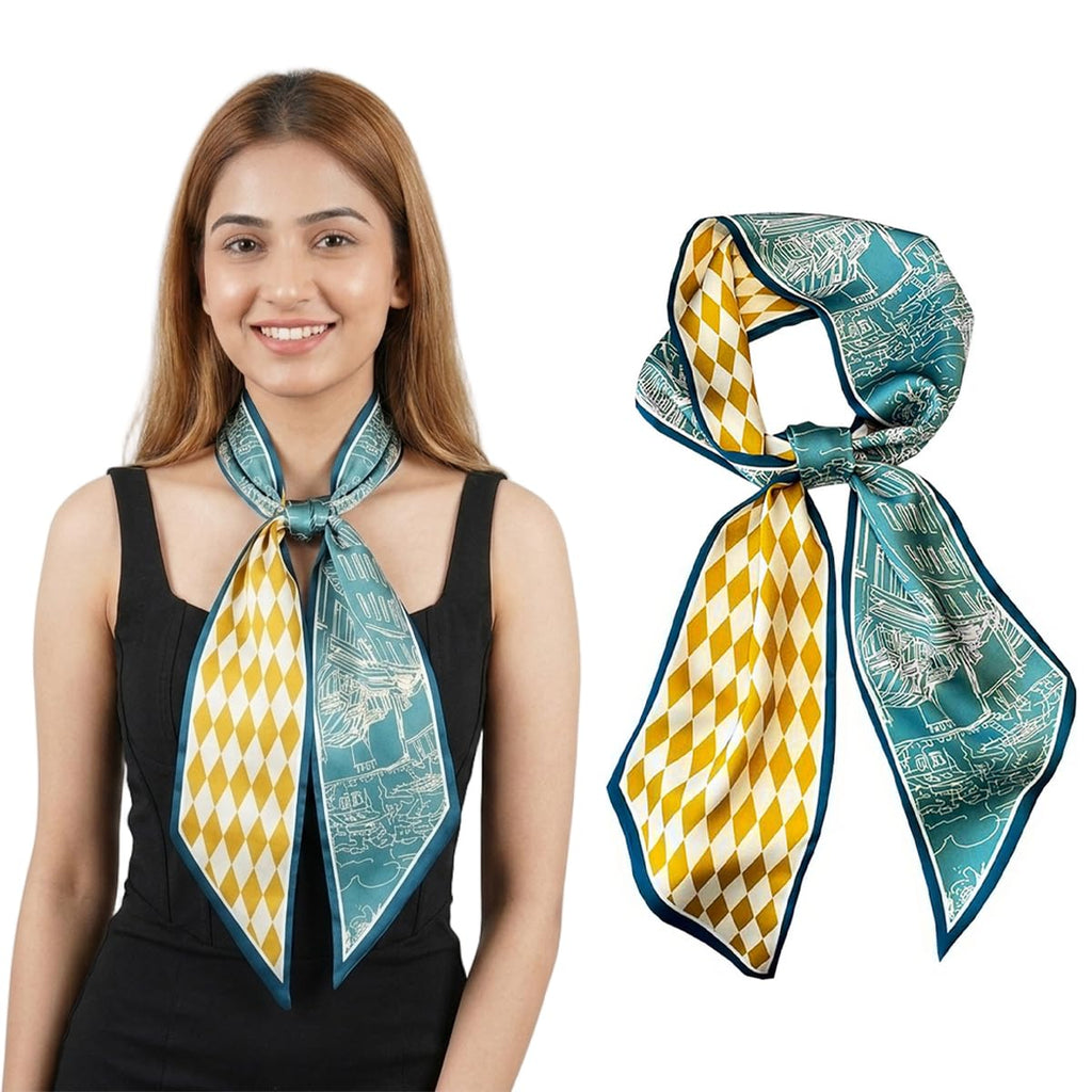SANNIDHI Satin Silk Feel Scarf for Hair Multipurpose Bag Styling