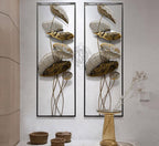 DSH CRAFTING YOUR CURIOSITY Metal Wall Art Wall Sculptures Hanging Perfect For Home Decorations Living Room Bedroom. (05-LOTUS-2P)