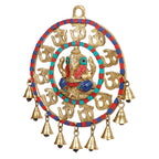 SVARUP Brass Om Ganesha Wall Hanging with Bells Showpiece 11 Inch