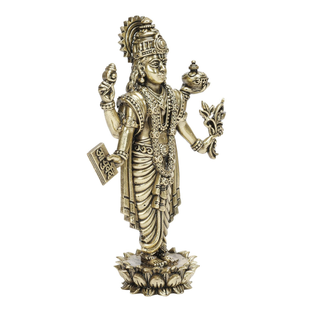 ARTVARKO Brass Superfine Dhanavantari Idol The Physician of Gods Dhanvantri Dhanwantri Statue 6 Inch