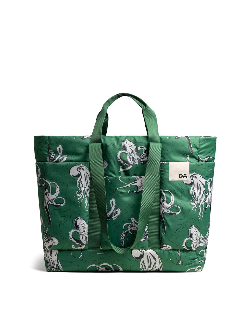 DailyObjects Idyll Western Tote Bag For Girls &Women | Crafted Using Soft-Touch & Water-Repellent Polyester | Polyfill Cushioning On The Inside | Holds Any Laptops Upto 14'' (Color - Green)