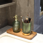 SHAHAZ CRAFTS Bathroom Rectangular Vanity Tray, for Counter, Toilet Tank, Wood Bathroom Tray for Organizing and Home Decor (9.8 x 5.1 x 0.8 inch)