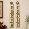 ARTVARKO Brass Dashavatara Dasavatharam of Lord Vishnu Shanku Chakra Statues Ten Incarnations Avatars Wall Hangings 25 Inches