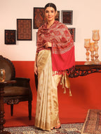 Pashmoda Women Ornate Harmony Fine Wool Nalki Embroidered Stole (Size : 28x80in, 71X203cm) EMST03