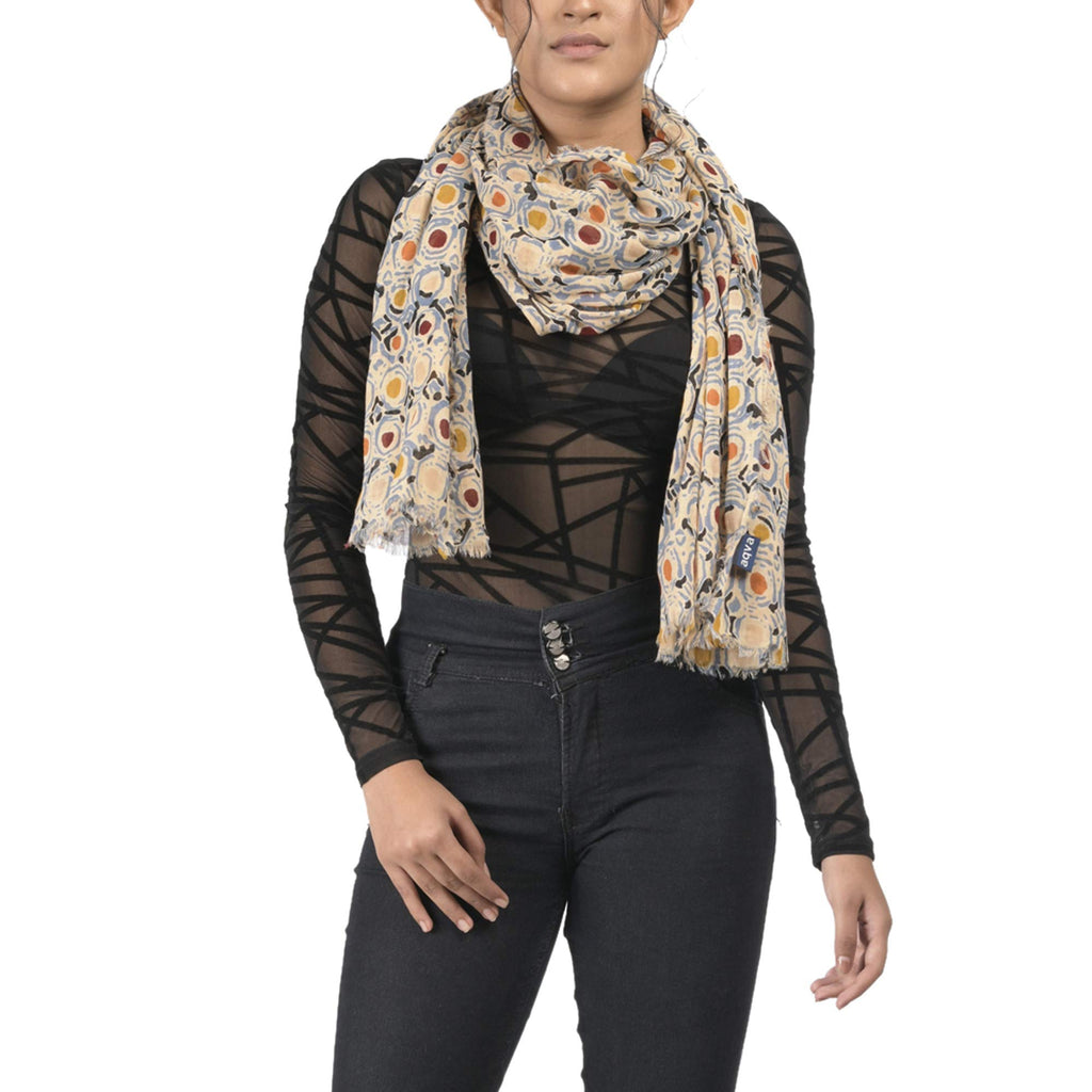 AQVA Printed Cotton Scarf for Women Stylish (Digidot) | Head and Face Cover Scarf for Girls with 100% Cotton | Soft & Lightweight Scarves/Stoles for all Weather (72 x 43 in)