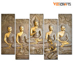 VIBECRAFTS 5 Piece Premium Wall Painting For Home|Office|Living Room|Gift (PTVC5Pcs3_7510) (Multi 7)