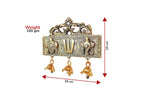 KridayKraft Tirupati Door Hanging Shankh Chakra Namah Latkan Gold Plating Antique Decorative for Home,Office & Room,Showpiece Figurines,Religious Idol..., 15 cm , 3 cm