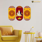 Artvibes Guru Nanak Ji Mdf Wood Wall Art for Home Decor | Spiritual Decor Items | Wall Art Paintings | Wall Illustrations | Wall Poster| Stylish Modern Decor Item | Gift Items (WH_9022N), Set of 3