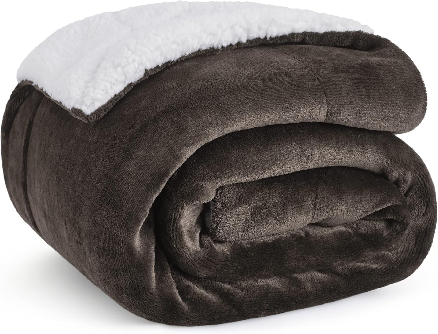 Goyal's Ultra Soft Flannel Sherpa Blanket for AC Room, Mild & Heavy Winter Use | Single Bed Reversible Plush 500GSM Blanket 55 x 90 Inches | Thick Warm Cozy Dual Layer Microfibre Throw - Choco Brown Kafalo