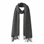 Black & White Viscose Scarf for Men & Women | Soft Lightweight Stole | Breathable Fashion Head Scarf, Neck Scarf, Hijab, Shawl & Travel Wrap | 28 x 72 Inch