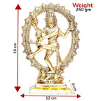 KridayKraft Shiva Idol Metal Statue for Home Decor,Gold Plated Dancing Shiva Natraja/Natrajan (Mahakal Murti) Murti Showpiece Figurine Decorative & Gifts Article...